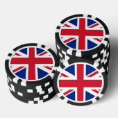 Poker-Chips mit Flagge des Vereinigten Königreichs Pokerchips (Stapel)