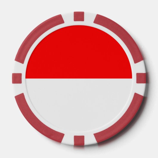 Poker-Chips mit Flagge Indonesiens Pokerchips (Vorderseite)