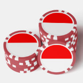 Poker-Chips mit Flagge Indonesiens Pokerchips (Stapel)