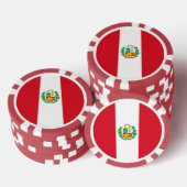 Poker-Chips mit Flagge Perus Pokerchips (Stapel)