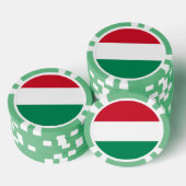 Poker Chips mit Flagge Ungarns (Stapel)