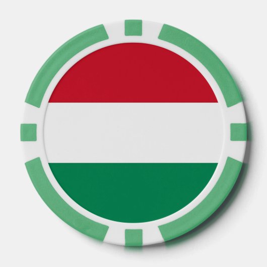 Poker Chips mit Flagge Ungarns (Vorderseite)