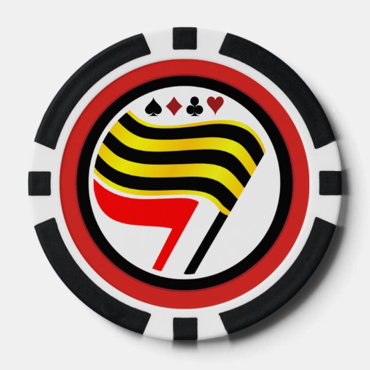 Poker-Chips mit Goldflagge Pokerchips (Vorderseite)