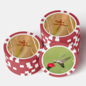 Poker-Chips mit Libelle und Kolibri Pokerchips (Stapel)