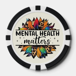 Poker-Chips mit "Mental Health Matters"-Bewusstsei Pokerchips