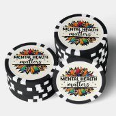 Poker-Chips mit "Mental Health Matters"-Bewusstsei Pokerchips (Stapel)