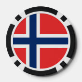Poker-Chips mit norwegischer Flagge Pokerchips (Rückseite)