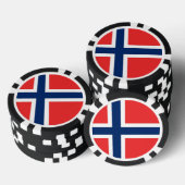 Poker-Chips mit norwegischer Flagge Pokerchips (Stapel)