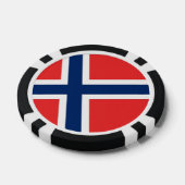 Poker-Chips mit norwegischer Flagge Pokerchips (Einzeln)