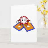 Poker-Chips mit Poker-Karten Karte (Gelbe Blume)