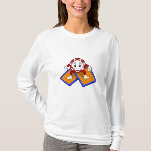 Poker-Chips mit Poker-Karten T-Shirt (Vorderseite)