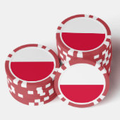 Poker Chips mit polnischer Flagge (Stapel)
