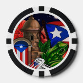 Poker Chips mit Puerto Rico Symbolen (Vorderseite)