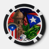 Poker Chips mit Puerto Rico Symbolen (Rückseite)