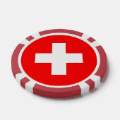 Poker-Chips mit Schweizer Flagge Pokerchips (Einzeln)