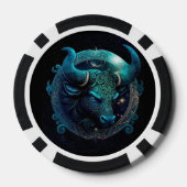 Poker Chips mit Taurus Zodiac Symbol (Rückseite)