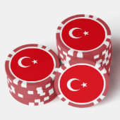 Poker-Chips mit türkischer Flagge Pokerchips (Stapel)