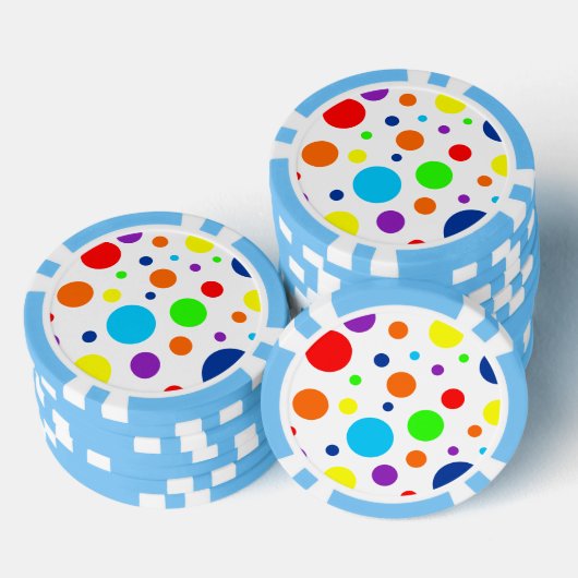 Poker-Chips mit weißem Regenbogen Pokerchips (Stapel)