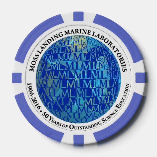 Poker Chips: MLML 50 Jahre (Globus) Pokerchips (Vorderseite)