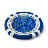 Poker Chips: MLML 50 Jahre (Globus) Pokerchips (Oberseite)