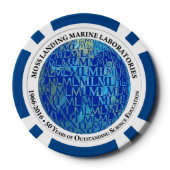 Poker Chips: MLML 50 Jahre (Globus) Pokerchips (Rückseite)