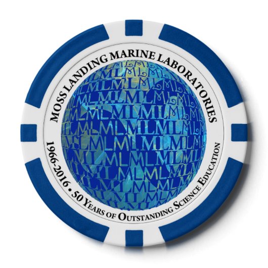 Poker Chips: MLML 50 Jahre (Globus) Pokerchips (Vorderseite)