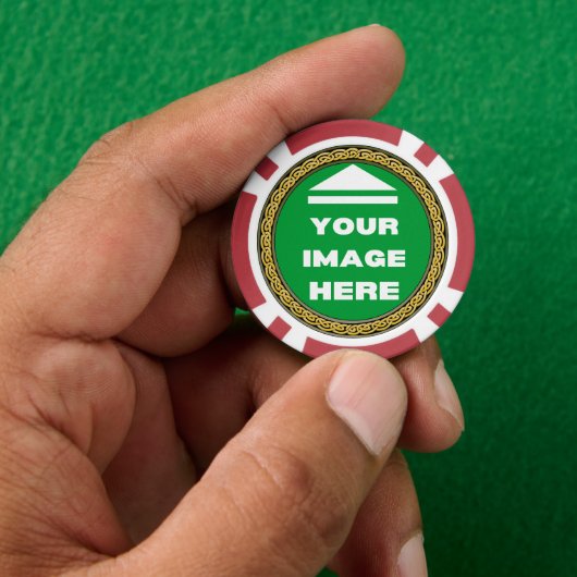 Poker-Chips - Personalisiert - Bild hinzufügen / T Pokerchips (Hand)