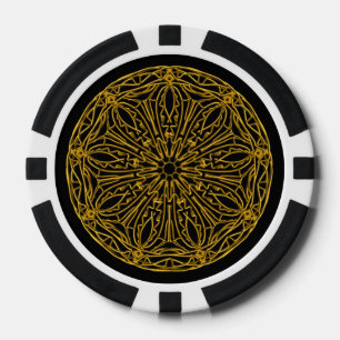 Poker Chips, Schwarz und Gold Pokerchips