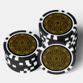 Poker Chips, Schwarz und Gold Pokerchips (Stapel)
