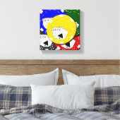 Poker Chips Stretched Canvas Print Leinwanddruck (Insitu (Schlafzimmer))