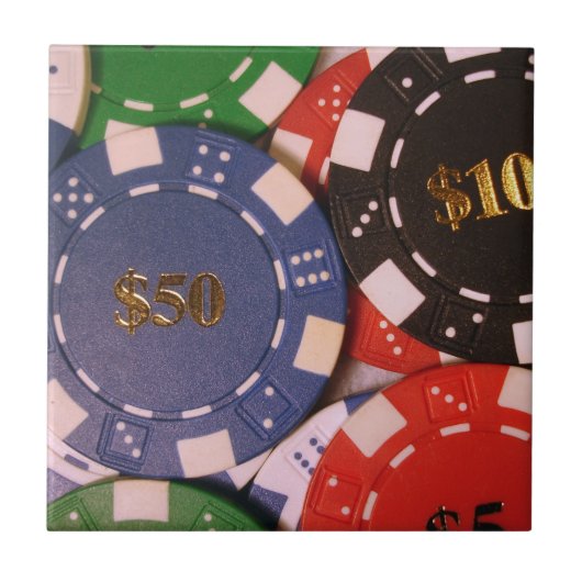 Poker Chips Tile Fliese (Vorderseite)