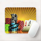 Poker Chips und Spielkarten-Mousepad Mousepad (Mit Mouse)