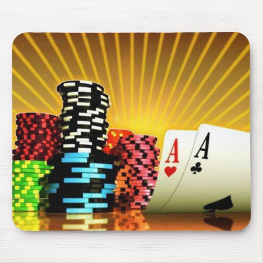 Poker Chips und Spielkarten-Mousepad Mousepad (Vorne)