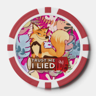 Poker Chips : Vertraue mir I Lied (rot)