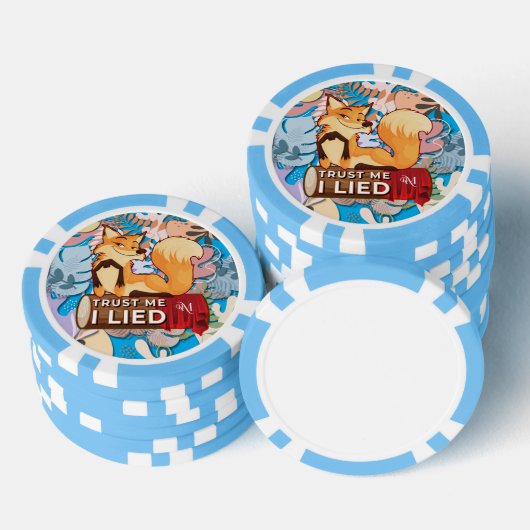 Poker Chips : Vertraut mir, ich Lied (hellblau) (Stapel)