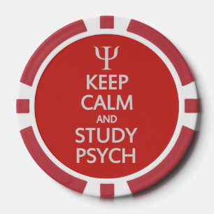 Poker-Chips von Calm & Study Psych behalten Pokerchips