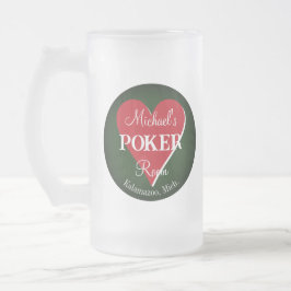 Poker Classic Playing Cards - Herzstück des Hauses Mattglas Bierglas