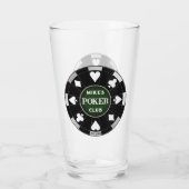Poker Club Chip Beer Soda Glass Drinkware Glas (Rückseite)
