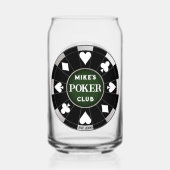 Poker Club Chip Beer Trinkbehälter Dosenglas (Rückseite)