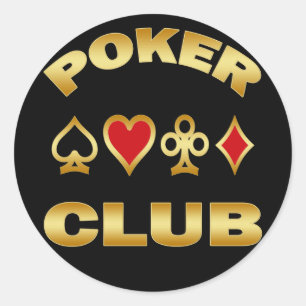 POKER CLUB RUNDER AUFKLEBER