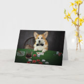 Poker Corgi Blankokarte Karte (Gelbe Blume)
