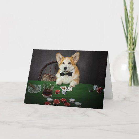 Poker Corgi Blankokarte Karte (Vorderseite)