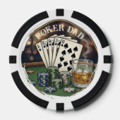 Poker Dad Mein Dad Personalisiertes Foto Pokerchips (Vorderseite)