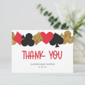 Poker Dankeschön Karte (Stehend Vorderseite)