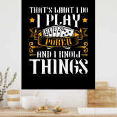 Poker, das spiele ich poster (Küche)