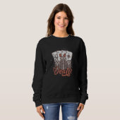 Poker Dealer Casino Dealer Poker Chips Distressed Sweatshirt (Vorne ganz)