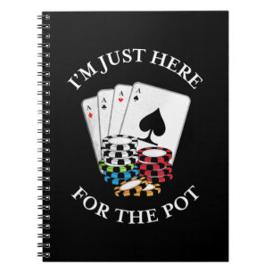 Poker, den ich gerade hier bin, um die Spitze zu e Notizblock