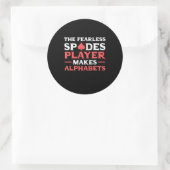 Poker Der Fearles Spades Player Runder Aufkleber (Tasche)