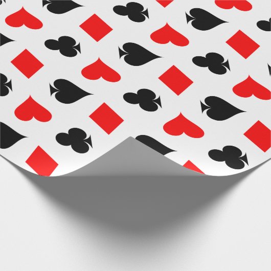 Poker, der Karten-Anzug spielt, Packpapier (Ecke)