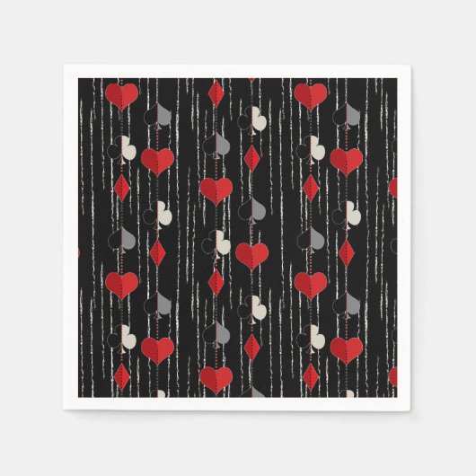 Poker, der Kartensymbole abspielt. Serviette (Vorderseite)